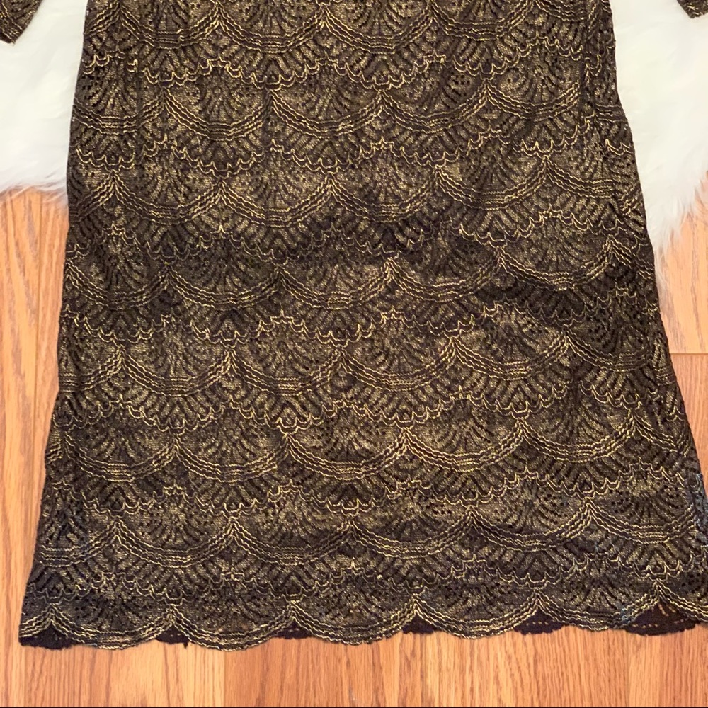 Miami Lace Overlay Metallic Dress - Picture 4 of 13